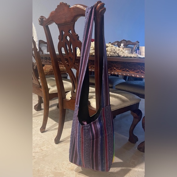 Colorful Multicolor Women's OM Symbol Crossbody Shoulder Bohemian Bag NWT - Picture 5 of 8